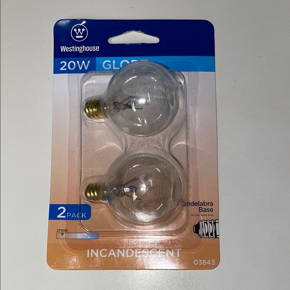 Westinghouse 20W Globe Light Bulbs